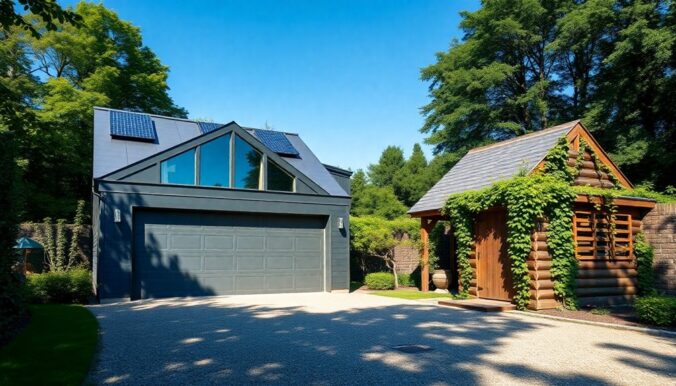 sustainable garages and sheds